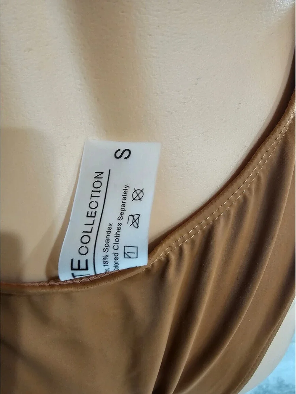 Matte Collection Mocha One-Piece Cutout Swimsuit Size S